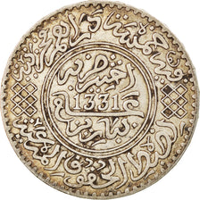 Coin, Morocco, Yusuf, 1/2 Rial, 5 Dirhams, 1912, bi-Bariz, Paris, EF(40-45)