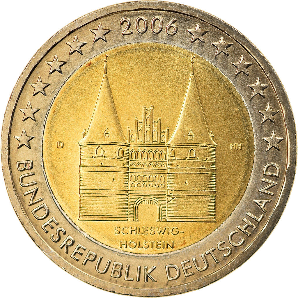 GERMANY - FEDERAL REPUBLIC, 2 Euro, 2006, Munich, AU(55-58), Bi-Metallic, KM:253