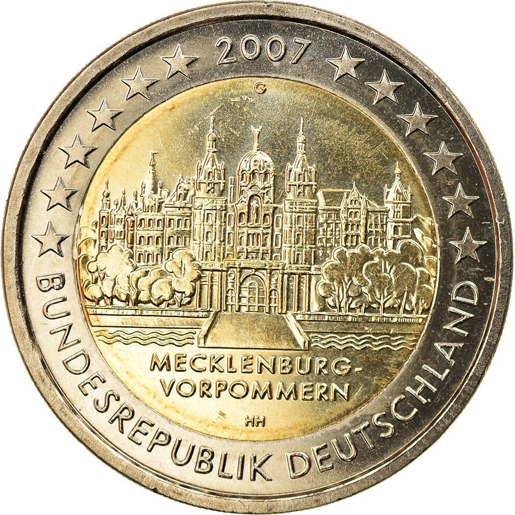 République fédérale allemande, 2 Euro, Mecklembourg, 2007, Karlsruhe, SPL