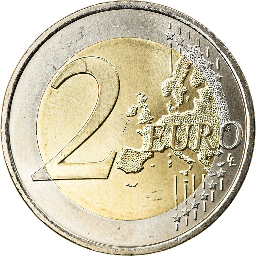 Portugal, 2 Euro, European Union President, 2007, Lisbonne, SPL, Bi-Metallic