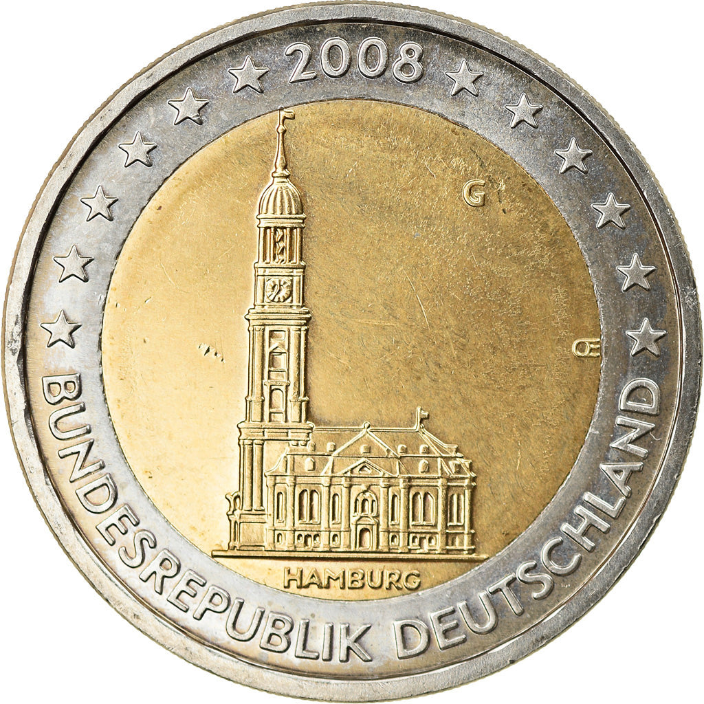 Bundesrepublik Deutschland, 2 Euro, 2008, Karlsruhe, SS+, Bi-Metallic, KM:261