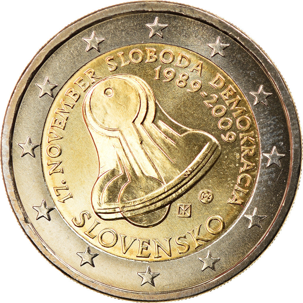 Eslovaquia, 2 Euro, Freedom, 2009, Kremnica, EBC, Bimetálico, KM:107