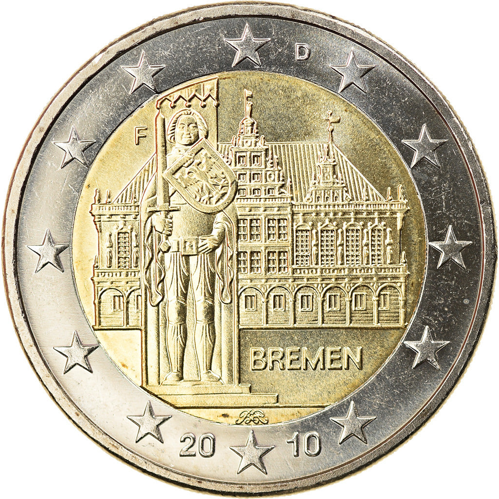 Bundesrepublik Deutschland, 2 Euro, Bremen, 2010, UNZ, Bi-Metallic, KM:285