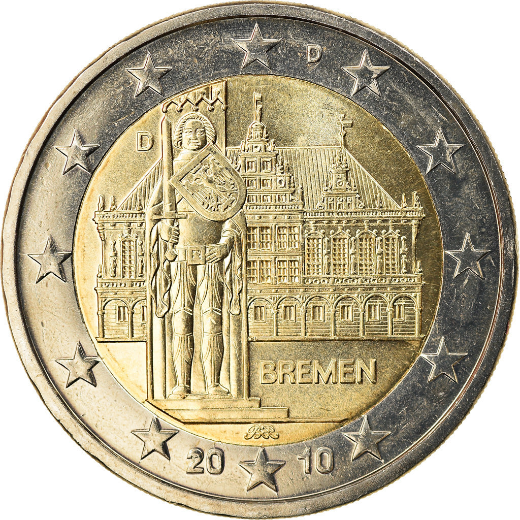 GERMANIA - REPUBBLICA FEDERALE, 2 Euro, Bremen, 2010, Munich, SPL, Bi-metallico