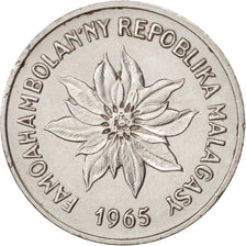 Coin, Madagascar, 2 Francs, 1965, Paris, AU(55-58), Stainless Steel, KM:9
