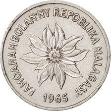 Moneda, Madagascar, 2 Francs, 1965, Paris, EBC, Acero inoxidable, KM:9
