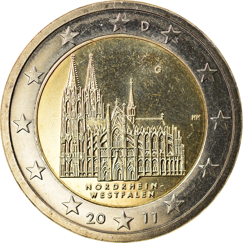 Bundesrepublik Deutschland, 2 Euro, NORDRHEIN - WESTFALEN, 2011, Karlsruhe, VZ