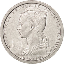 Madagascar, Franc, 1948, Paris, SS, Aluminium, KM:3