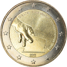 Malta, 2 Euro, 2011, Paris, SC, Bimetálico, KM:132