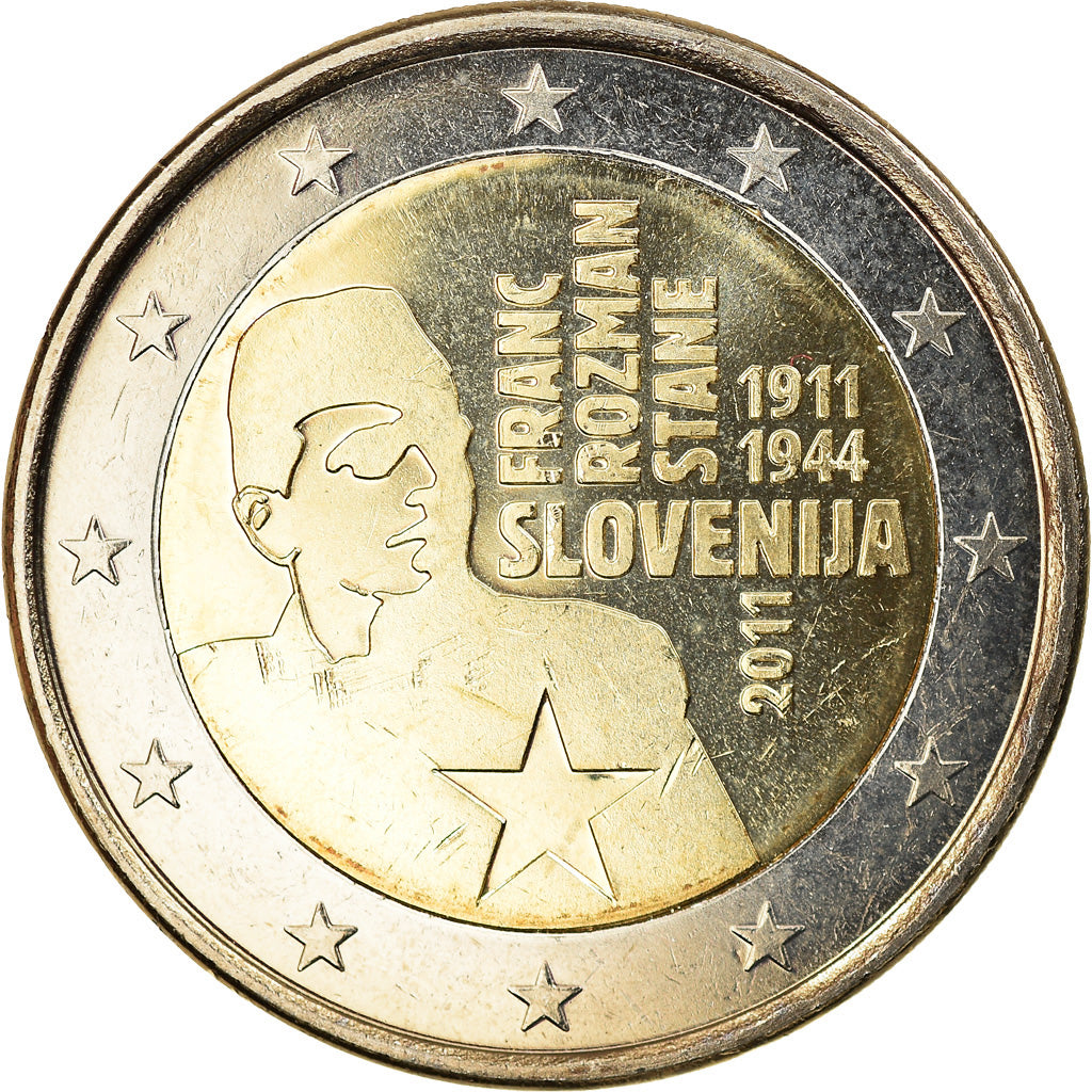 Slovenië, 2 Euro, Franc Rozman-Stane, 2011, Vantaa, UNC-, Bi-Metallic, KM:100