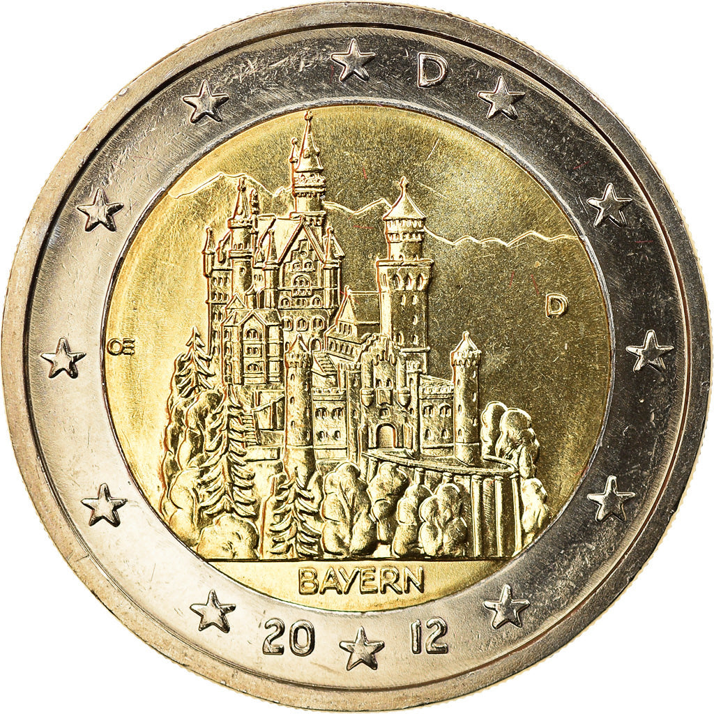 Bundesrepublik Deutschland, 2 Euro, BAYERN, 2012, Munich, UNZ, Bi-Metallic