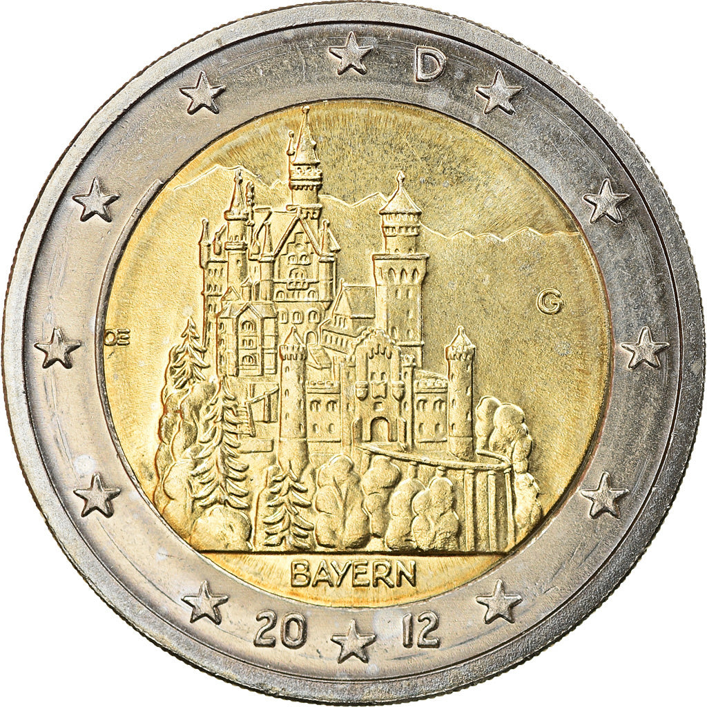 Bundesrepublik Deutschland, 2 Euro, BAYERN, 2012, Karlsruhe, SS+, Bi-Metallic