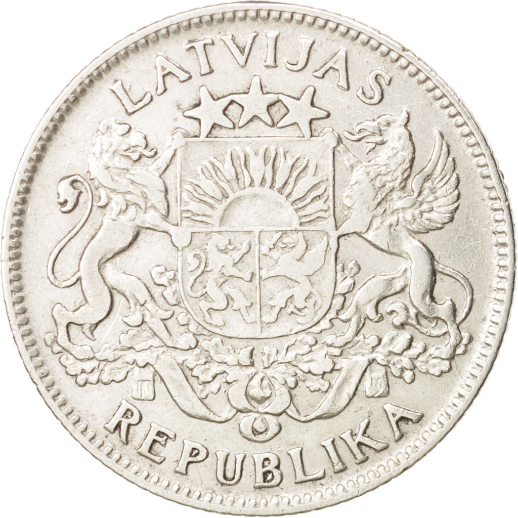 Latvia, Lats, 1924, SS+, Silber, KM:7