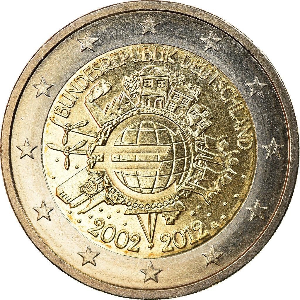 Bundesrepublik Deutschland, 2 Euro, 2012, Karlsruhe, UNZ, Bi-Metallic, KM:306