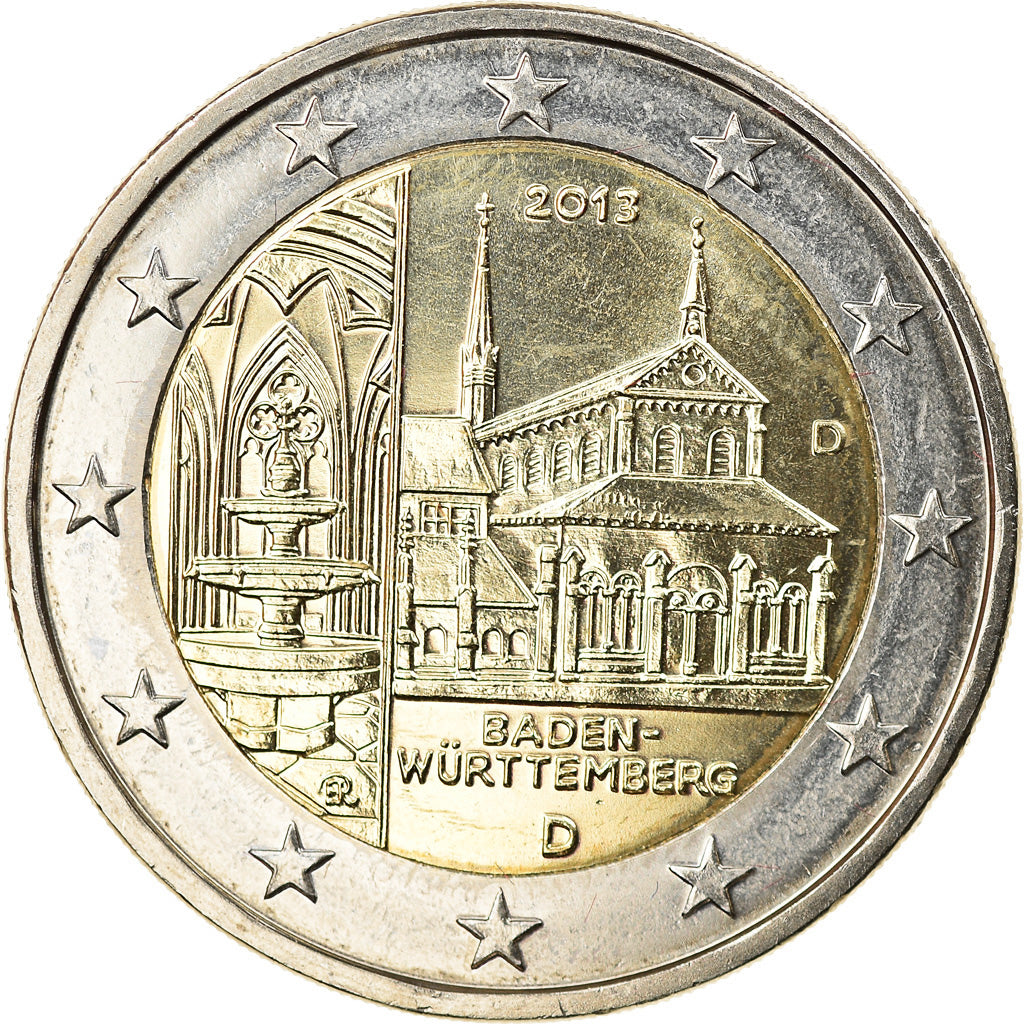 Deutschland, 2 Euro, Baden-Wurttemberg, 2013, Munich, UNZ, Bi-Metallic, KM:New