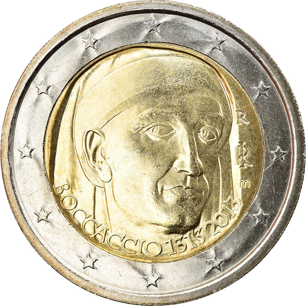 Italie, 2 Euro, Boccaccio, 2013, Rome, SPL, Bi-Metallic, KM:251