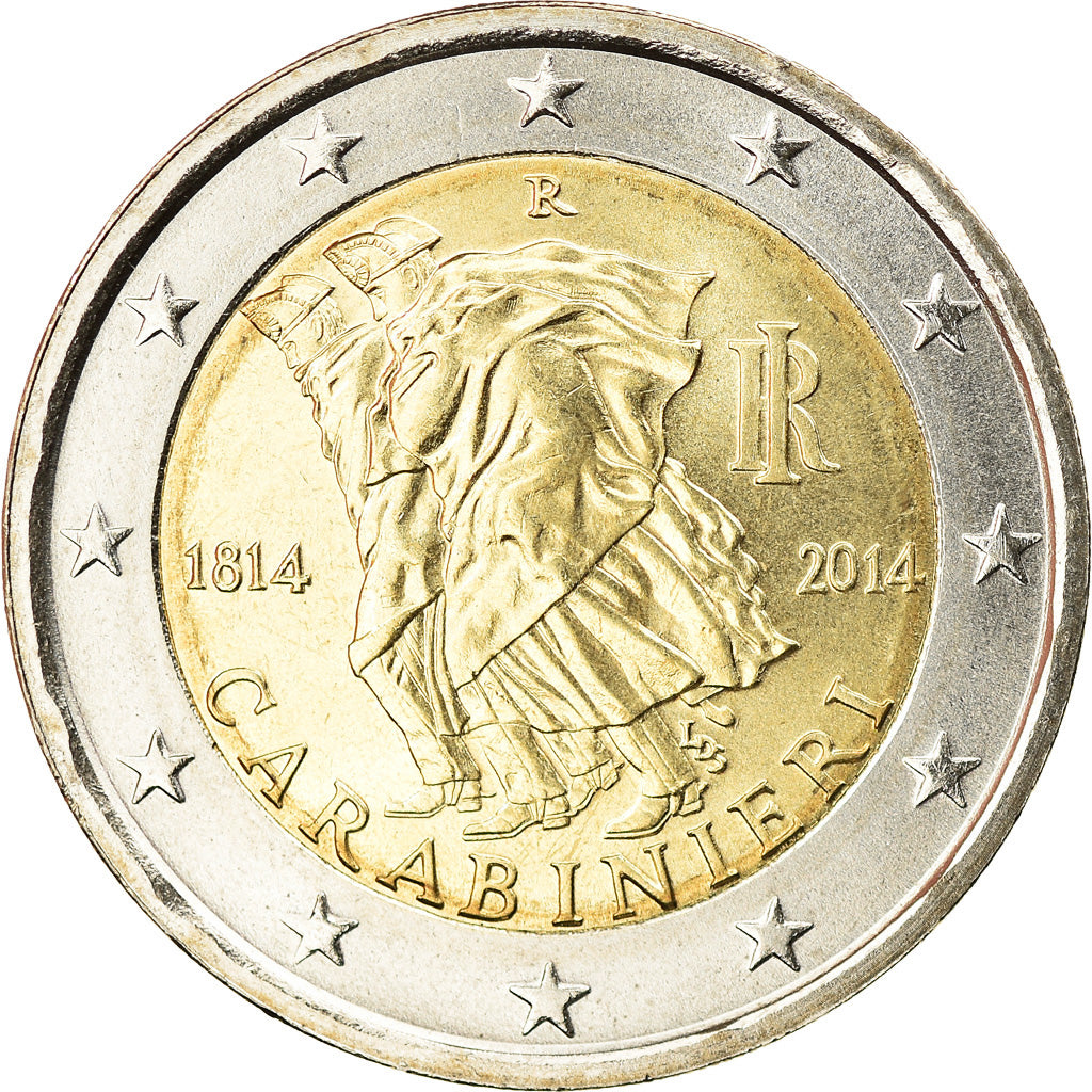 Italy, 2 Euro, Carabinieri, 2014, Rome, MS(63), Bi-Metallic, KM:New