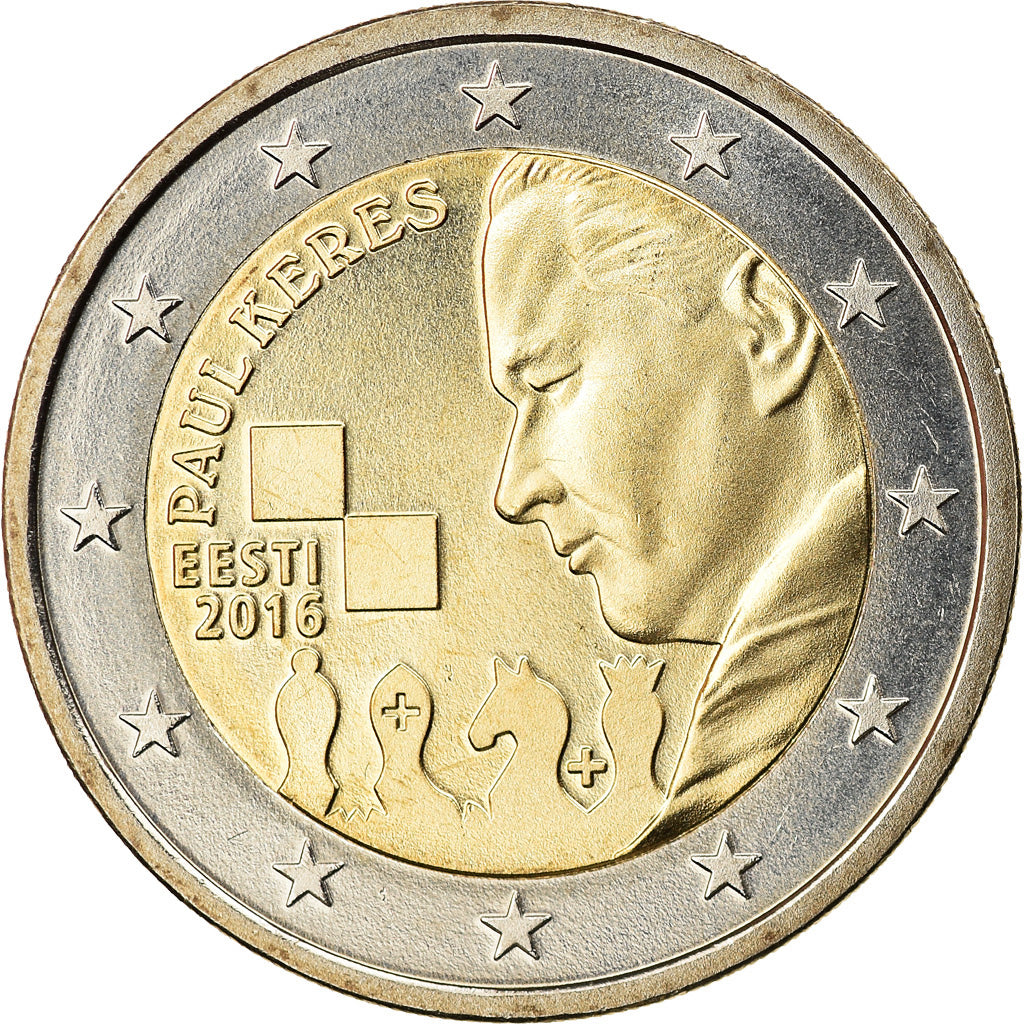 Estonia, 2 Euro, Paul Keres, 2016, UNZ, Bi-Metallic, KM:New