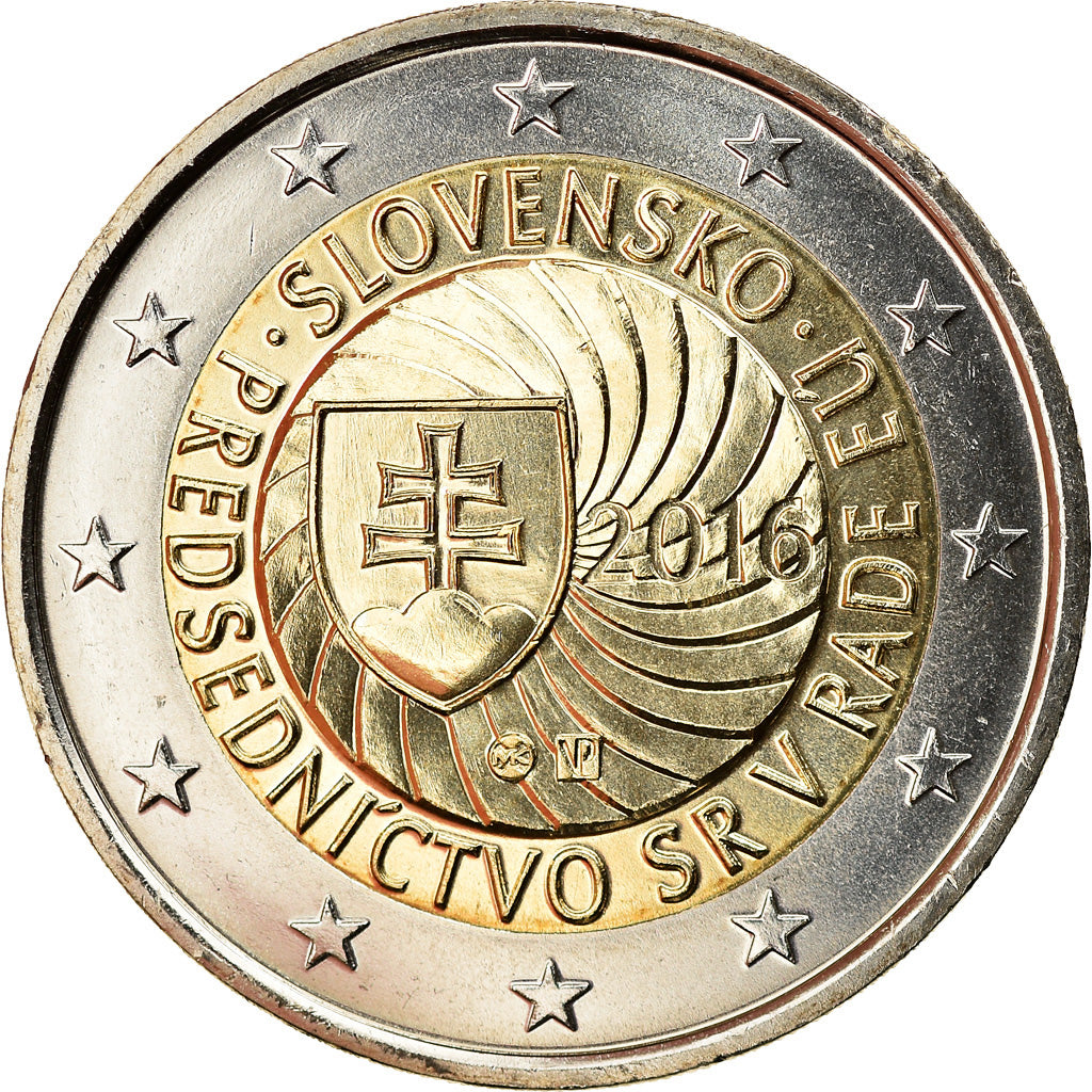 Slovakia, 2 Euro, Présidence de l'UE, 2016, MS(63), Bi-Metallic, KM:New