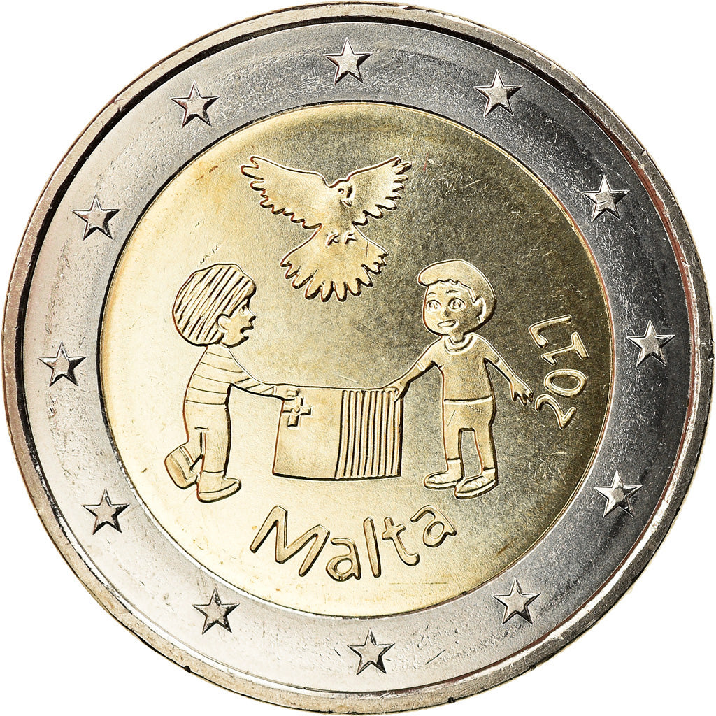 Malta, 2 Euro, Solidarité et Paix, 2017, SPL, Bi-metallico, KM:New