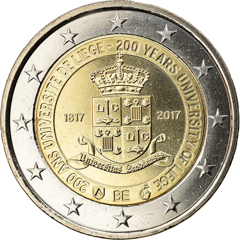 Belgium, 2 Euro, Université de Liège, 2017, Brussels, MS(65-70), Bi-Metallic