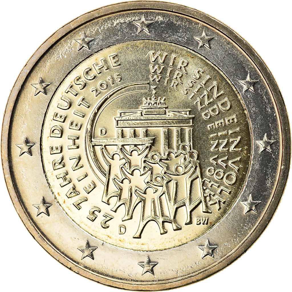Deutschland, 2 Euro, 25 years, 2015, Hambourg, UNZ, Bi-Metallic, KM:New