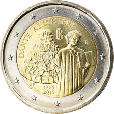 Italy, 2 Euro, Dante Alighieri, 2015, Rome, MS(63), Bi-Metallic, KM:New