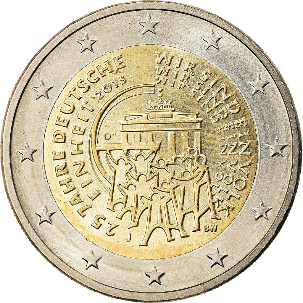 Deutschland, 2 Euro, 25 years, 2015, Hambourg, SS+, Bi-Metallic, KM:New