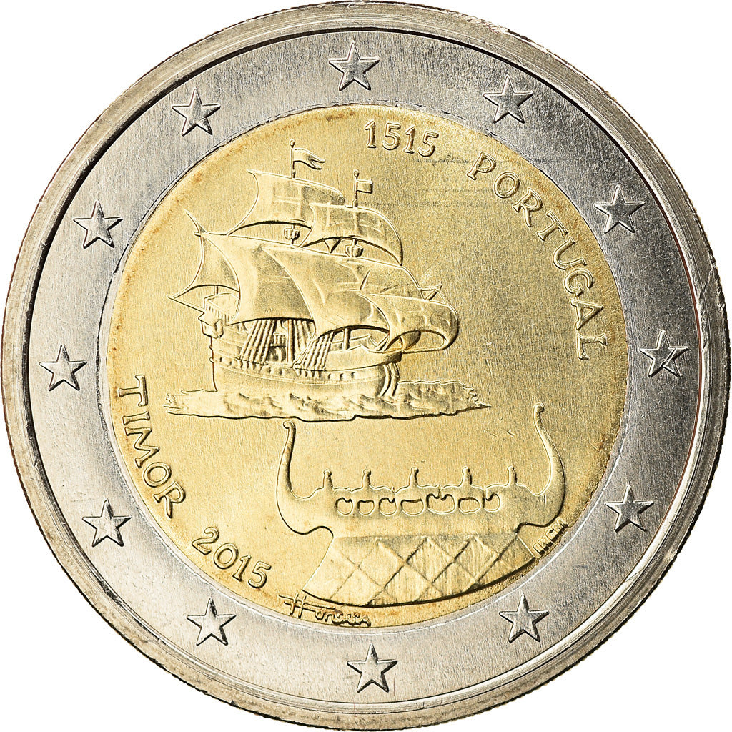 Portogallo, 2 Euro, Timor, 2015, SPL, Bi-metallico, KM:New