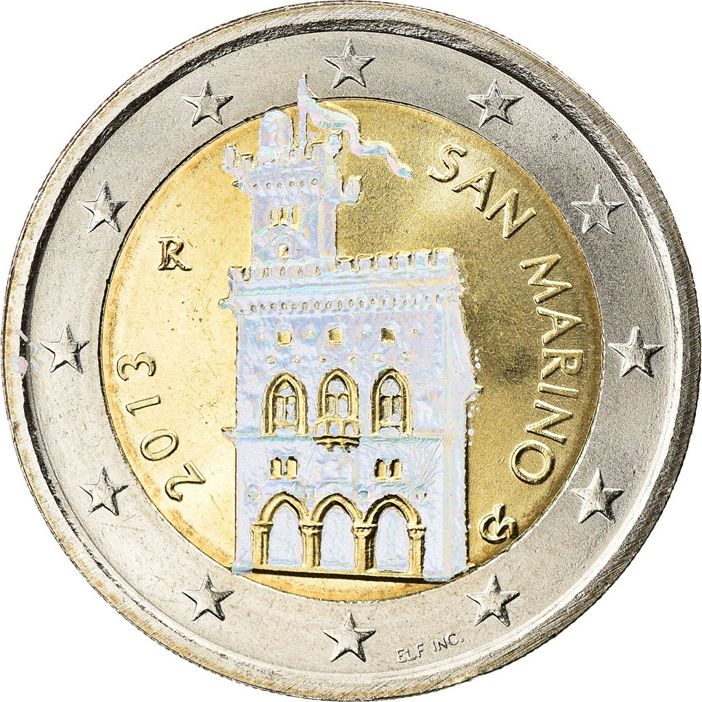 San Marino, 2 Euro, 2013, Rome, Hologramme, MS(65-70), Bi-Metallic, KM:486