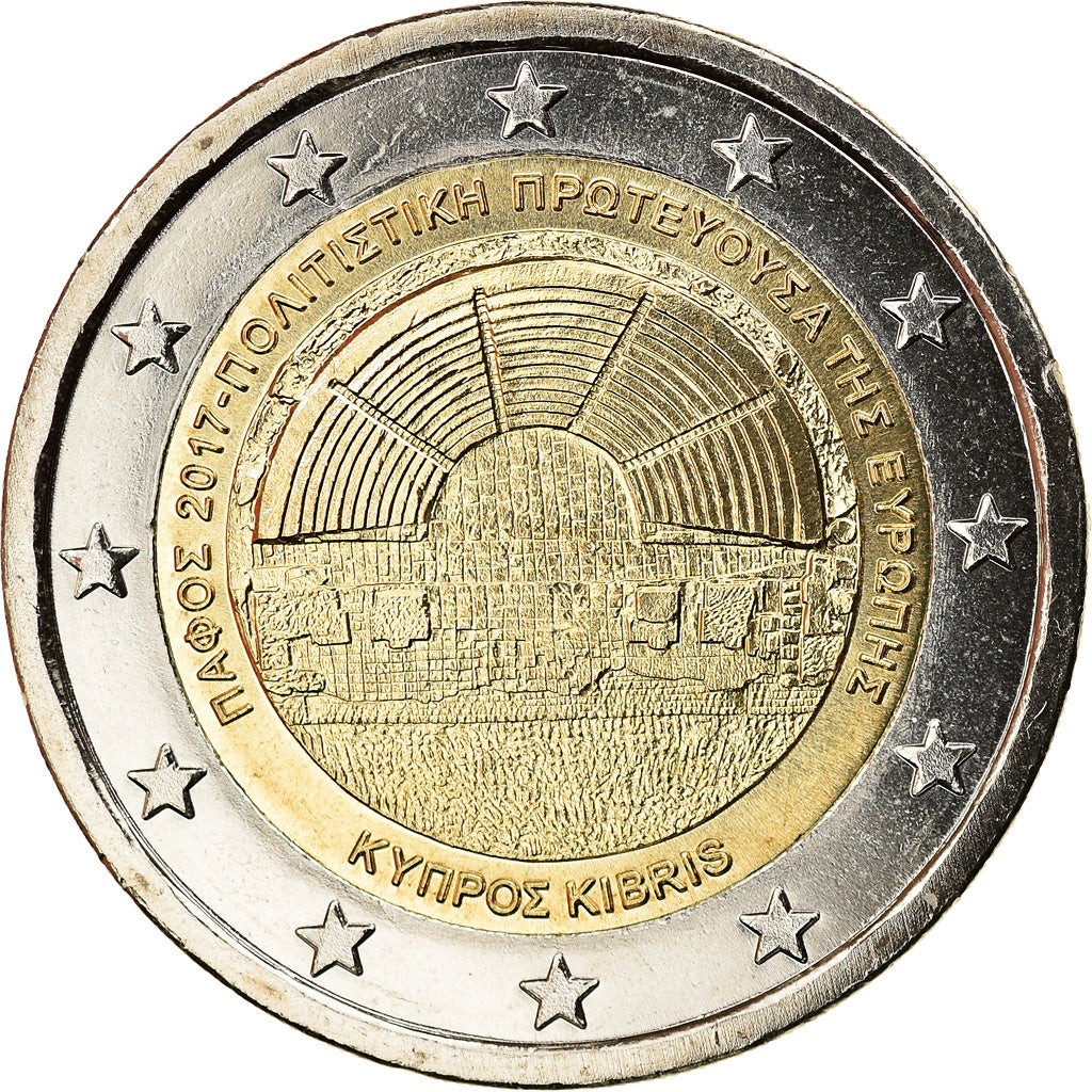 Chipre, 2 Euro, European Capital Of  Culture, 2017, MS(63), Bimetálico, KM:New