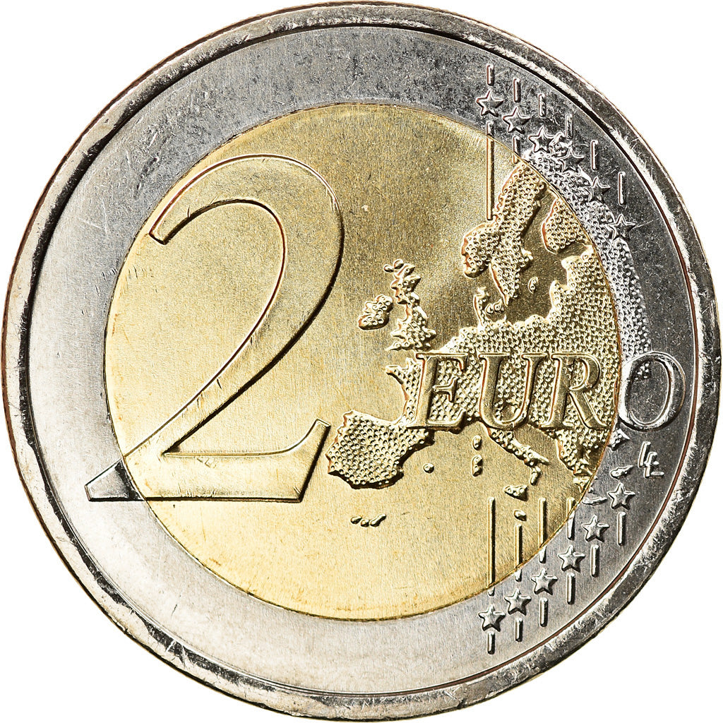 Portugal, 2 Euro, Guimaraes, 2012, Lisbon, Colourized, MS(63), Bi-Metallic