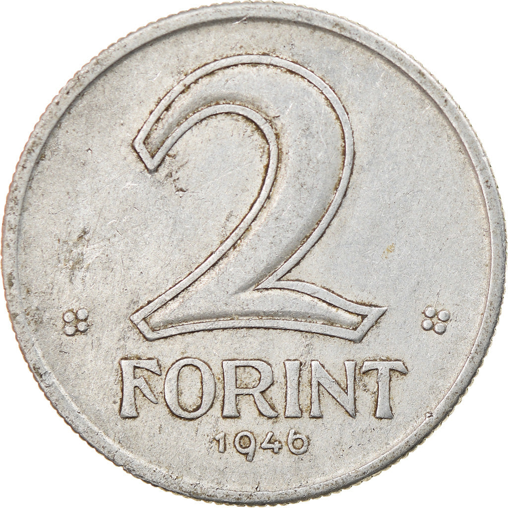 Moneda, Hungría, 2 Forint, 1946, Budapest, BC+, Aluminio, KM:533