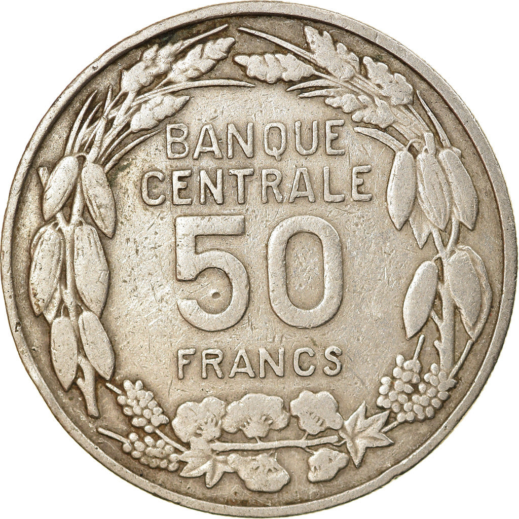 Coin, Cameroon, 50 Francs, 1960, Paris, EF(40-45), Copper-nickel, KM:13