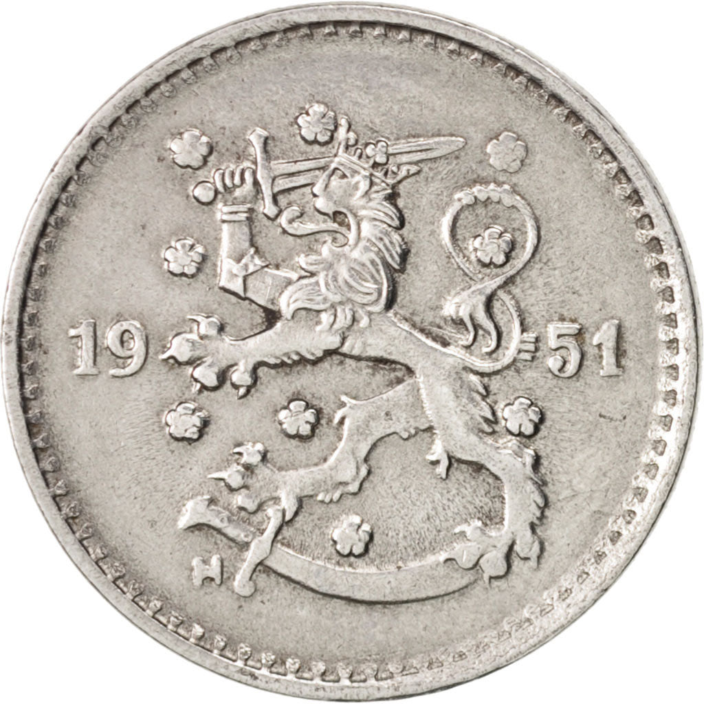 Finnland, Markka, 1951, VZ, Iron, KM:30b