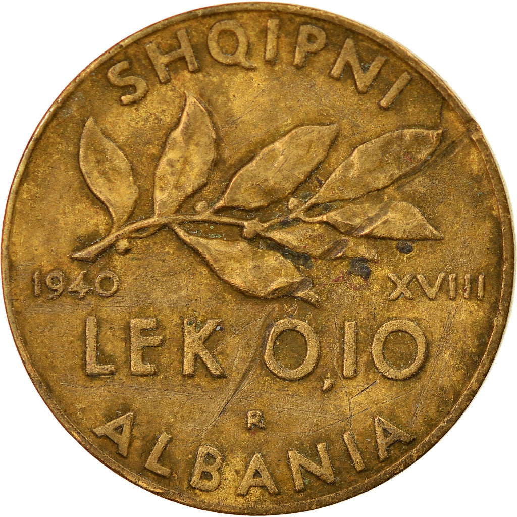 Coin, Albania, Vittorio Emanuele III, 0.10 Lek, 1940, Rome, EF(40-45)