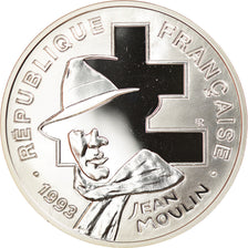 Moneta, Francia, Jean Moulin, 100 Francs, 1993, BE, FDC, Argento, KM:1023