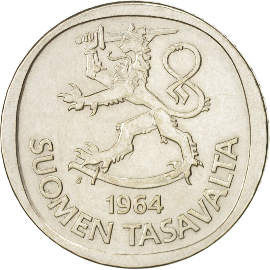 Finnland, Markka, 1964, VZ, Silber, KM:49