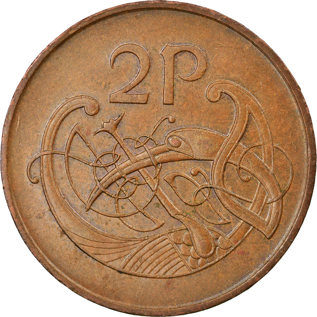 Moneta, REPUBBLICA D’IRLANDA, 2 Pence, 1975, BB, Bronzo, KM:21