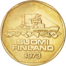 Finland, 5 Markkaa, 1973, AU(55-58), Aluminum-Bronze, KM:53