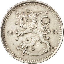 Finlandia, Markka, 1921, EBC, Cobre - níquel, KM:27