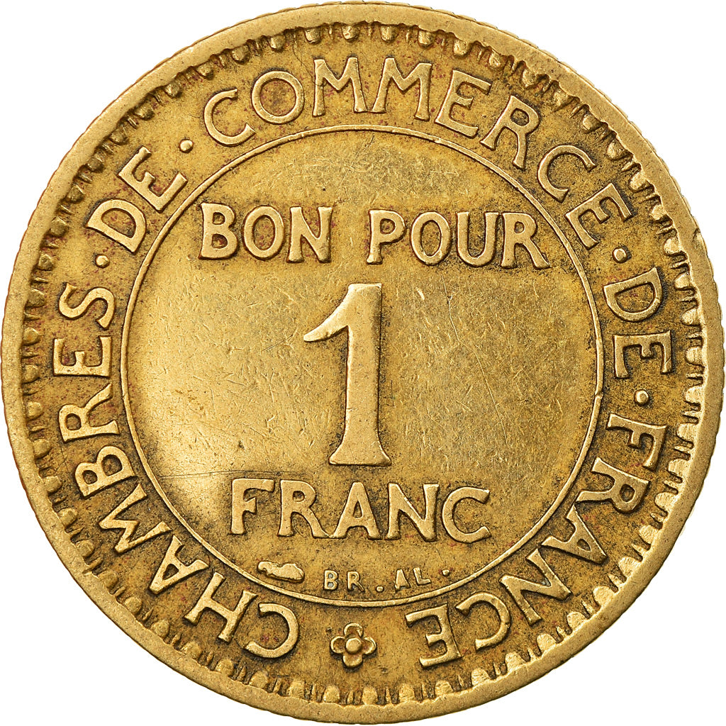 Coin, France, Chambre de commerce, Franc, 1920, Paris, EF(40-45)