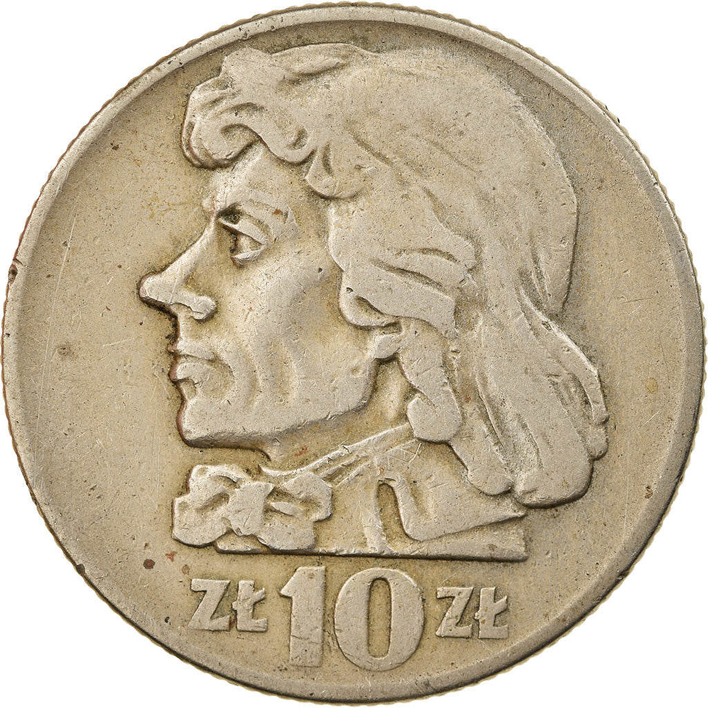 Moneta, Polonia, 10 Zlotych, 1959, Warsaw, BB, Rame-nichel, KM:50