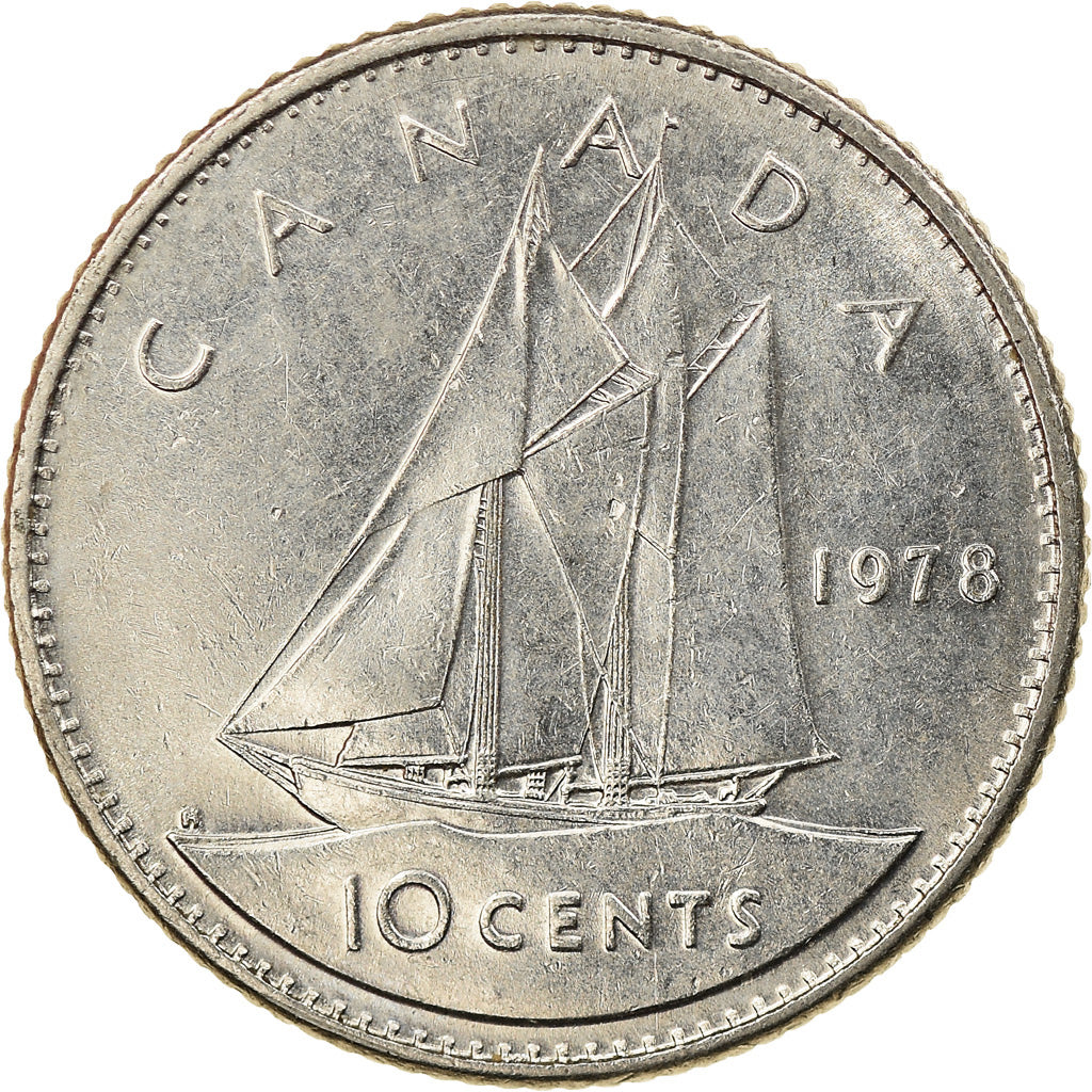Coin, Canada, Elizabeth II, 10 Cents, 1978, Royal Canadian Mint, Ottawa