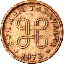 Coin, Finland, 5 Pennia, 1973, AU(50-53), Copper, KM:45