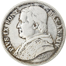 Moneta, STATI ITALIANI, PAPAL STATES, Pius IX, 20 Baiocchi, 1860, Roma, MB+