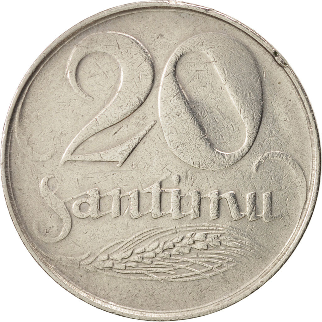 Coin, Latvia, 20 Santimu, 1922, AU(50-53), Nickel, KM:5