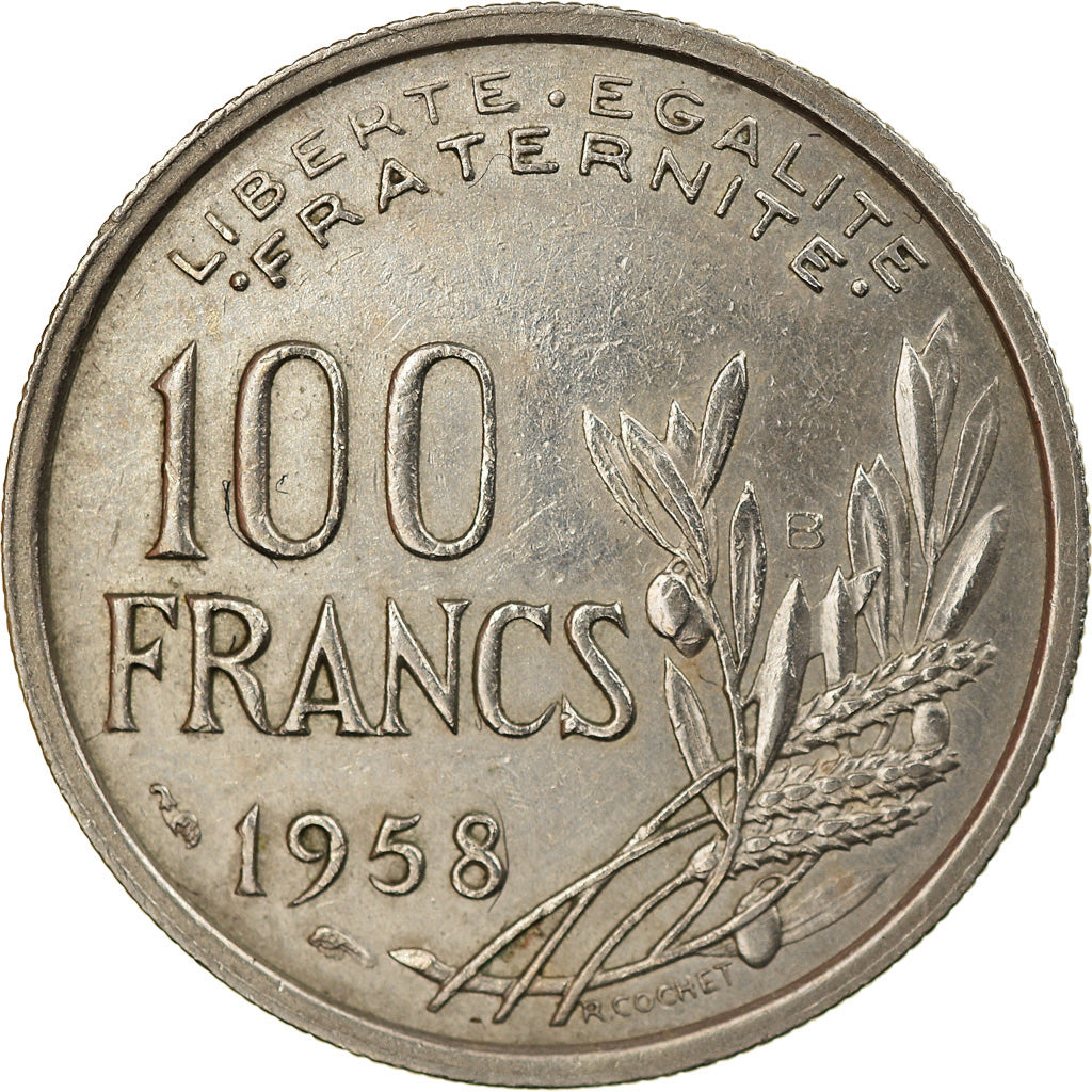 Coin, France, Cochet, 100 Francs, 1958, Beaumont - Le Roger, EF(40-45)