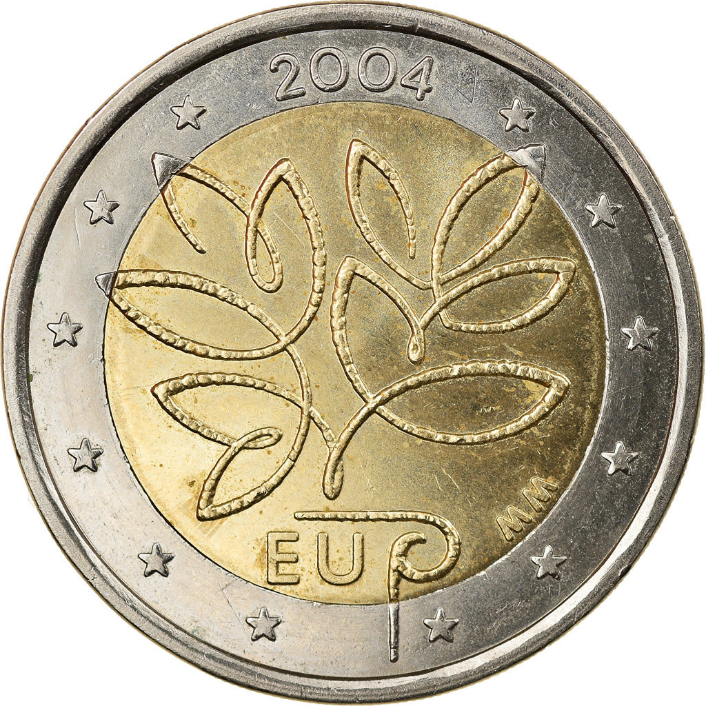 Finland, 2 Euro, EU expansion, 2004, Vantaa, MS(63), Bi-Metallic, KM:114