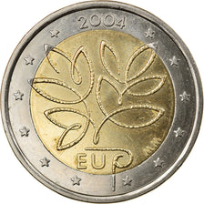 Finland, 2 Euro, EU expansion, 2004, Vantaa, MS(63), Bi-Metallic, KM:114